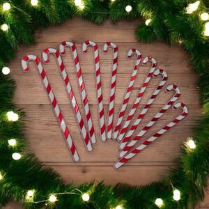 1990 Christmas Candy Cane Bar Drink STIRS ZOO-Piks STIR STICK
